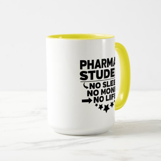Pharmacy Student kein Schlaf kein Geld Tasse (VorderseiteRechts)