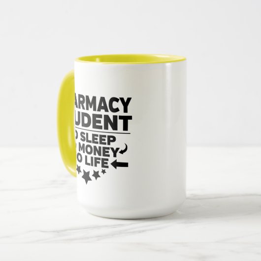Pharmacy Student kein Schlaf kein Geld Tasse (Vorderseite Links)