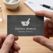 Pharmacy Symbol Mortar und Pestle - Kopfkarton Visitenkarte