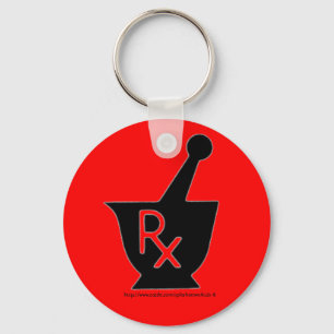 Pharmacy-Symbol und Pestsymbol - Magnet Schlüsselanhänger