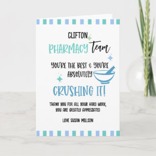 Pharmacy-Team danke Karte