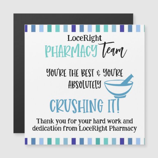 Pharmacy-Team danke Magnetkarte (Vorne/Hinten)