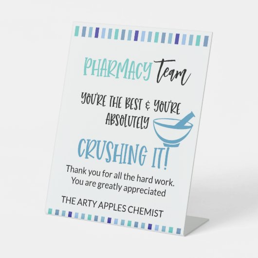 Pharmacy-Team danke Sockelschild (Vorderseite)