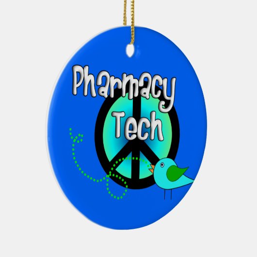 Pharmacy Tech Christmas Ornament Peace Sign (Rechts)