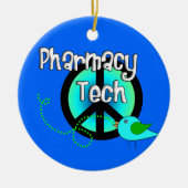 Pharmacy Tech Christmas Ornament Peace Sign (Vorne)
