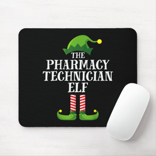 Pharmacy Tech Elf Matching Family Group Christmas Mousepad (Mit Mouse)