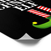 Pharmacy Tech Elf Matching Family Group Christmas Poster (Ecke)