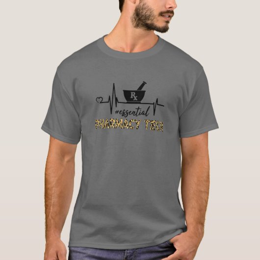 Pharmacy Tech Essential - Pharmacy Tech Heartbeat T-Shirt (Vorderseite)