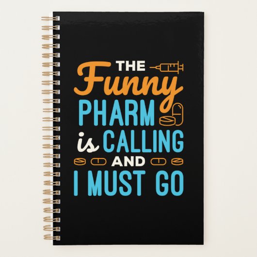 Pharmacy Tech Funny Pharm ruft Planer (Vorderseite)