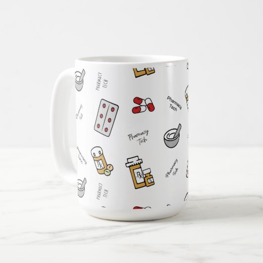 Pharmacy Tech Icons Kaffeetasse (Vorderseite Links)