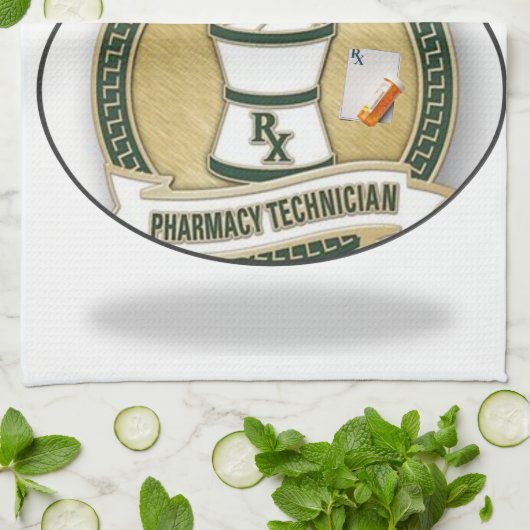 Pharmacy Tech Kitchen Handtuch (Gefaltet)