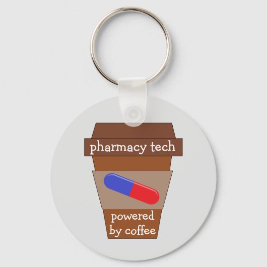 Pharmacy Tech mit Kaffee Schlüsselanhänger (Vorderseite)