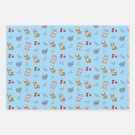 Pharmacy Tech Packpapierblätter Geschenkpapier Set (Vorderseite 3)
