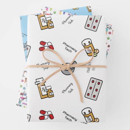 Pharmacy Tech Packpapierblätter Geschenkpapier Set (Beispiel)