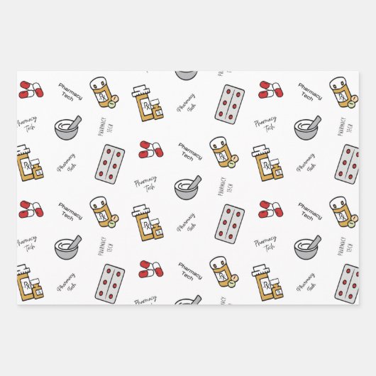 Pharmacy Tech Packpapierblätter Geschenkpapier Set (Vorderseite)