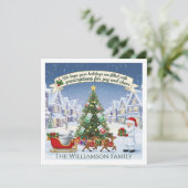 Pharmacy Tech Pharmacist Christmas Card Joy Cheer Karte (Stehend Vorderseite)