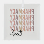 Pharmacy Tech | Pharmazeutischer Unternehmer Ornament Aus Glas (Rückseite)