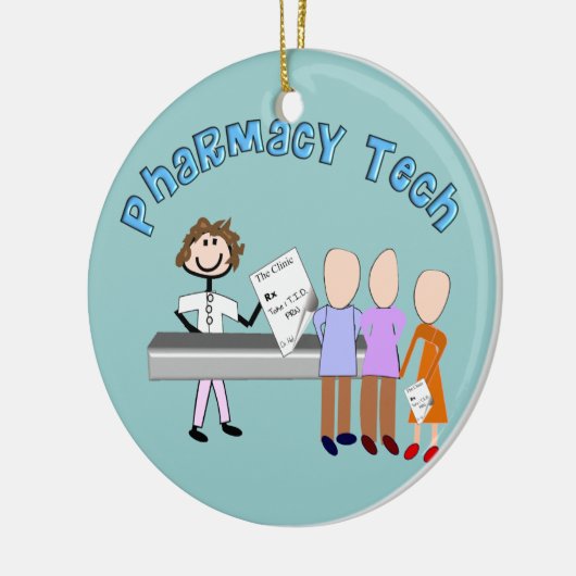 Pharmacy Tech Prescription Christmas Ornament (Links)