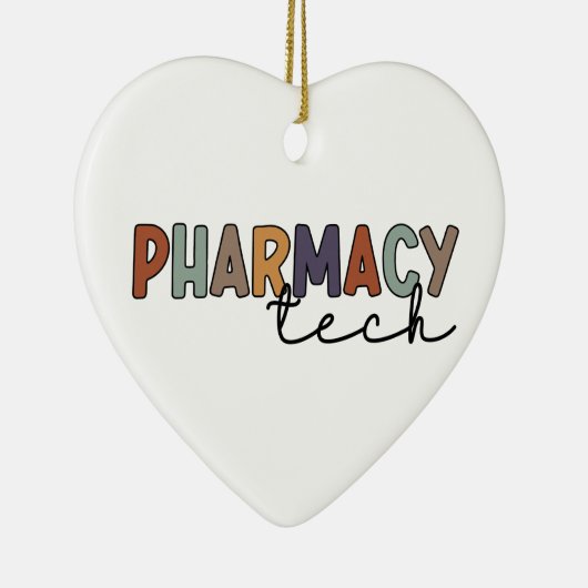 Pharmacy Tech Retro Pharmacy Technique Keramik Ornament (Rechts)