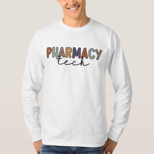 Pharmacy Tech Retro Pharmacy Technique T-Shirt (Vorderseite)