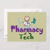 Pharmacy Tech Stick People Design Geschenke Postkarte (Vorne/Hinten)