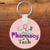 Pharmacy Tech Stick People Design Geschenke Schlüsselanhänger (Vorderseite)