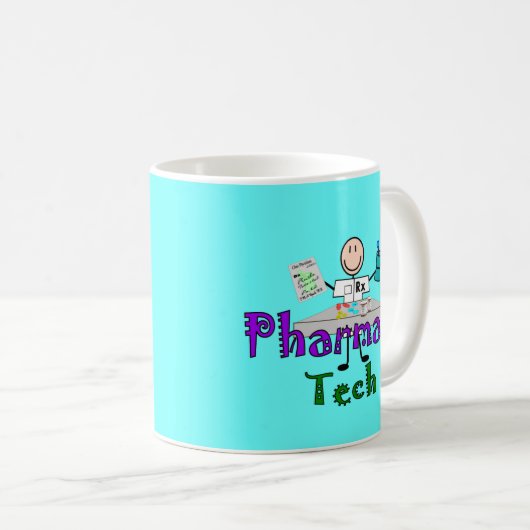 Pharmacy Tech Stick People Design Gifts Kaffeetasse (VorderseiteRechts)