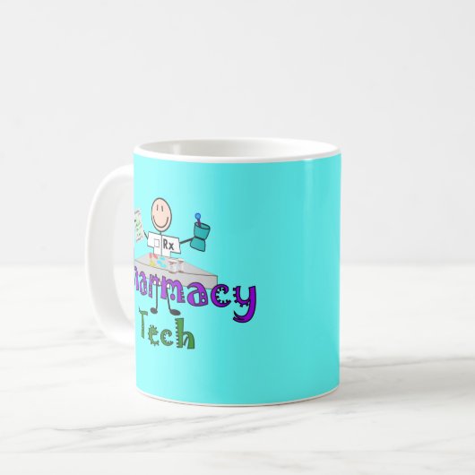 Pharmacy Tech Stick People Design Gifts Kaffeetasse (Vorderseite Links)