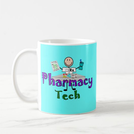 Pharmacy Tech Stick People Design Gifts Kaffeetasse (Links)