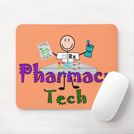 Pharmacy Tech Stick People Design Gifts Mousepad (Mit Mouse)