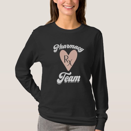 Pharmacy Tech Team Pharmacy Week Rx Pink Heart App T-Shirt (Vorderseite)