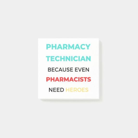 Pharmacy Technician Because Even Pharmacists 2 Post-it Klebezettel (Vorderseite)
