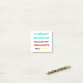 Pharmacy Technician Because Even Pharmacists 2 Post-it Klebezettel (Auf Schreibtisch)