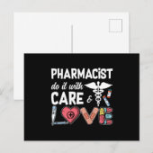 Pharmacy Technician Pharmacist Do It With Care Postkarte (Vorne/Hinten)