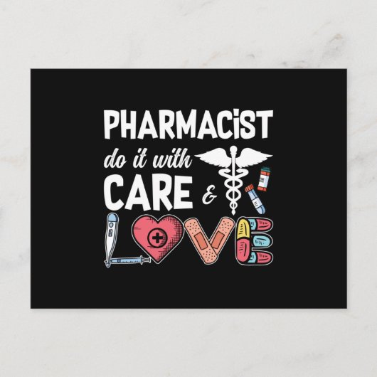 Pharmacy Technician Pharmacist Do It With Care Postkarte (Vorderseite)