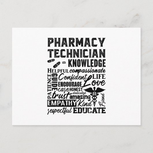 Pharmacy Technician Quote Medicine Pharmacists Postkarte (Vorderseite)
