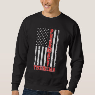Pharmacy Technician US Flag Pharmacy Tech Sweatshirt