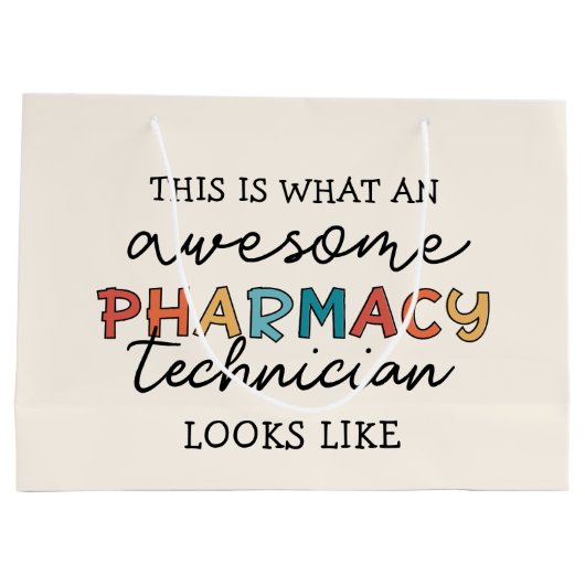 Pharmacy Technique Phantastisch Pharmacy Tech Funn Große Geschenktüte (Rückseite)