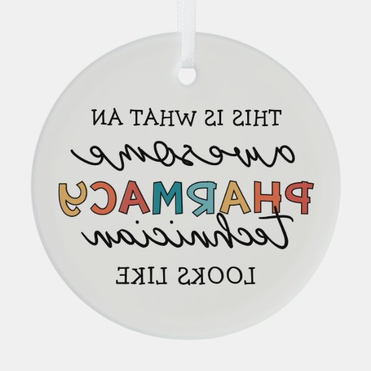 Pharmacy Technique Phantastisch Pharmacy Tech Funn Ornament Aus Glas (Rückseite)