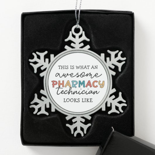 Pharmacy Technique Phantastisch Pharmacy Tech Funn Schneeflocken Zinn-Ornament (Box)