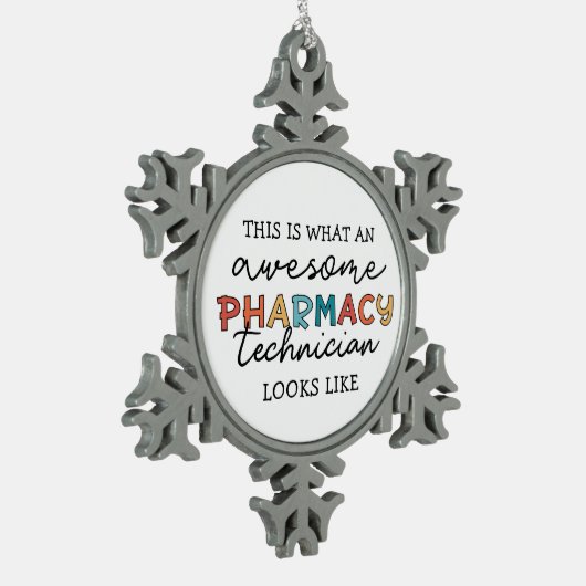Pharmacy Technique Phantastisch Pharmacy Tech Funn Schneeflocken Zinn-Ornament (Links)