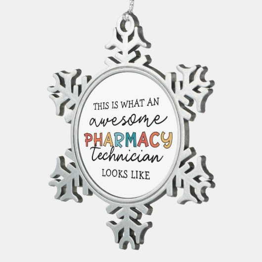 Pharmacy Technique Phantastisch Pharmacy Tech Funn Schneeflocken Zinn-Ornament (Rechts)