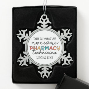 Pharmacy Technique Phantastisch Pharmacy Tech Funn Schneeflocken Zinn-Ornament