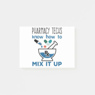 Pharmacy Techs wissen, wie man es vermischt Post-it Klebezettel