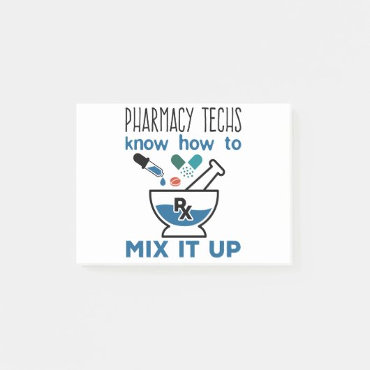 Pharmacy Techs wissen, wie man es vermischt Post-it Klebezettel (Vorderseite)