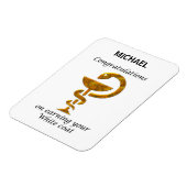 Pharmacy White Coat Zeremonie Herzlichen Glückwuns Magnet (Linke Seite)