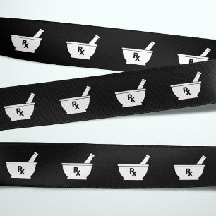 Pharmakologie-Mörser-und Stampfe-Symbol Ripsband