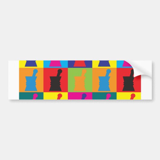 Pharmakologie-Pop-Kunst Autoaufkleber (Vorne)