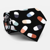 Pharmakologie und Pillen - Schwarz Krawatte (Gerollt)