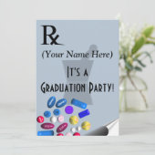 Pharmakologische Graduierung Einladung (Stehend Vorderseite)